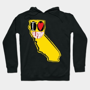 I Love California Smiling Happy Face Hoodie